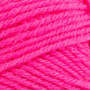 Melbourne Wool Yarn L: 92m Needle 4-5.5 Neon Pink 50g