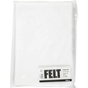 A4 Felt-White Pk.10