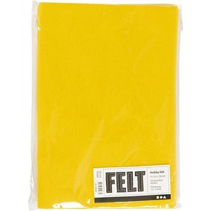 A4 Felt Sheets - Yellow (Pack of 10)