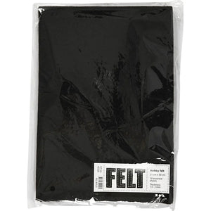 A4 Felt Sheets - Black (Pack of 10)