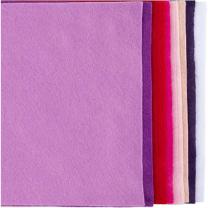 Craft Felt - A4 Purple/Pink Harmony (10 Pack)