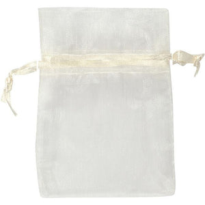 Organza Bags 7x10cm 10pcs Off-White