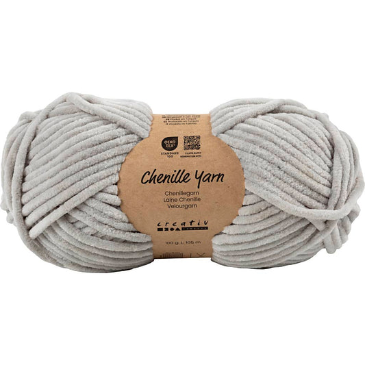 Velour Yarn L: 105m Needle 5-6 Grey 100g