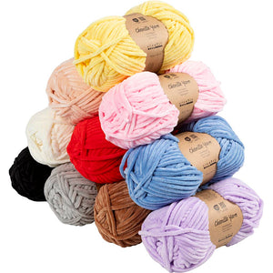 Velour Yarn L: 10x105m Needle 5-6 - Assorted Colours