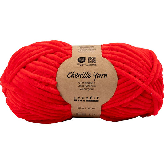 Velour Yarn L: 105m Needle 5-6 Red 100g