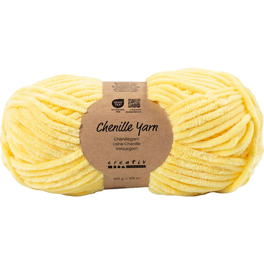 Velour Yarn L: 105m Needle 5-6 Light Yellow 100g