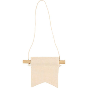 Small Wall Banner - Swallowtail Shape H:12cm W:105 300g - Light Natural (2 Pack)