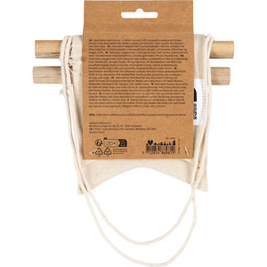 Small Wall Banner - Swallowtail Shape H:12cm W:105 300g - Light Natural (2 Pack)