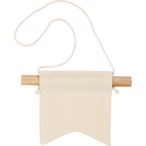 Small Wall Banner Swallowtail shape H:12cm W:105cm 300g - Light Natural (12 Pack)
