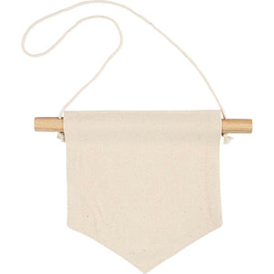 Wall Banner Pointed shape H:165cm W:15cm 300g - Light Natural (2 Pack)