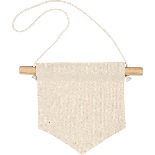 Wall Banner Pointed shape H:165cm W:15cm 300g - Light Natural (2 Pack)