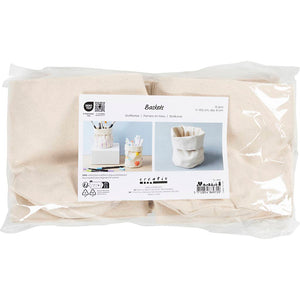 Fabric baskets H:14,5cm dia. 9 cm - Natural (10 Pack)
