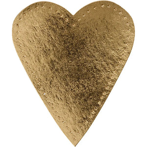 Heart, H: 12 cm, W: 10 cm, 4 pcs, gold
