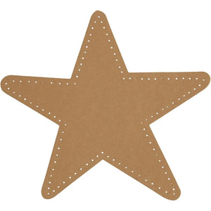 Star, D: 17 cm, thickness 350 g, 4 pcs, natural