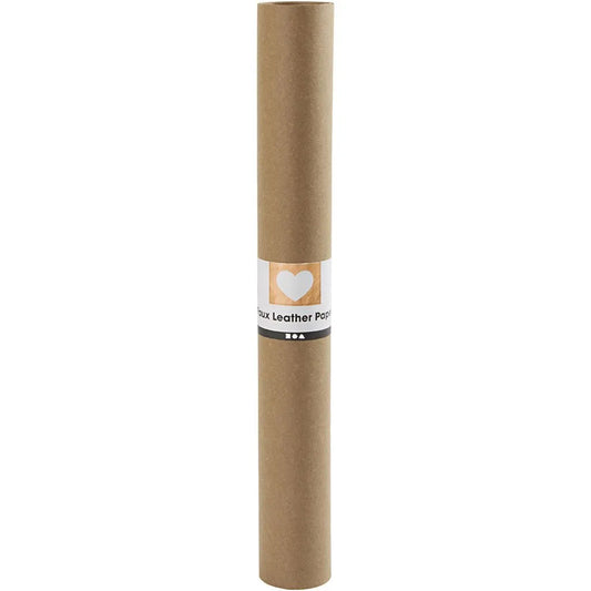 Faux Leather Paper W: 50cm One Colour - Red 350g - Dark - Brown 1m (1 Roll)