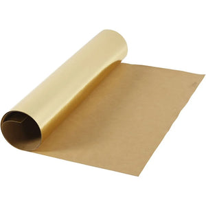 Faux Leather Paper W: 49cm One Colour - RedFoil 350g - Gold 1m (1 Roll)
