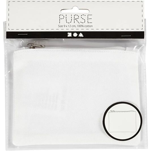 Purse, size 9x12 cm, 210 g/m2, 1 pc, white
