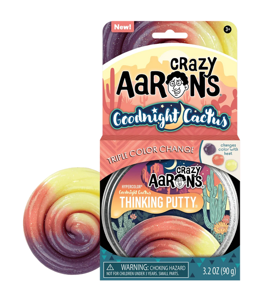 Crazy Aaron Thinking Putty - Hypercolour Goodnight Cactus 