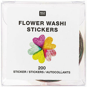Rico Design Flower Washi Stickers - 200 in a roll