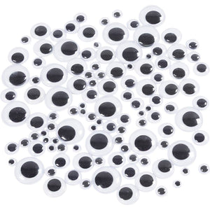 Wiggly Eyes self-adhesive dia. 6-20mm (1000 Pieces)
