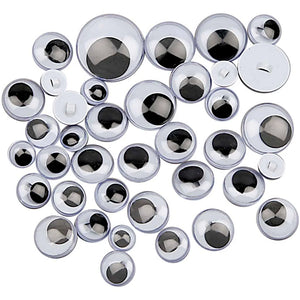 Googly Eyes - 8-20 mm (24 Pack Assorted)