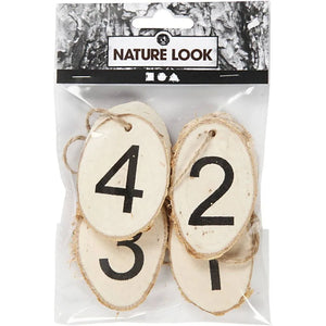Wooden disc with advent numbers, 4 pc/ 1 pack