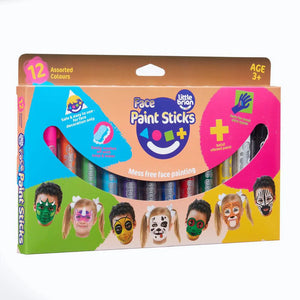 Little Brian Face Paint Sticks - 12 Classic Sticks (Assorted)