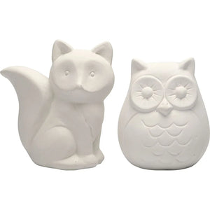 Saving Bank 9cm - Forest Animals (2 Pack)