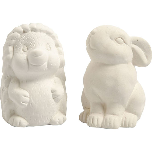 Animal Saving Banks - White Hedgehog and Hare (1 Pack)