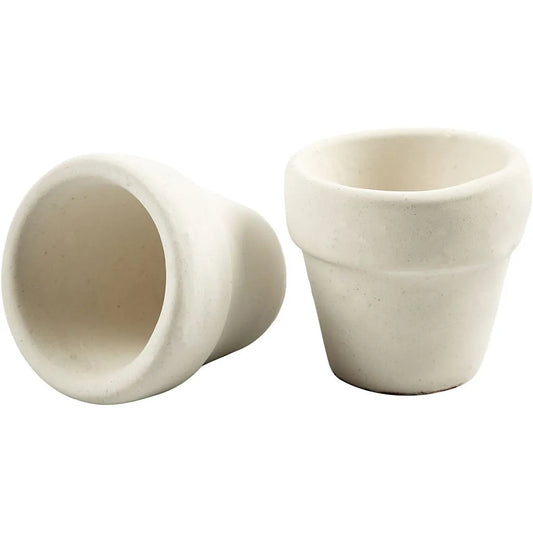 Flower Pots H: 4.6cm Diameter 5.2cm - White (6 Pieces)