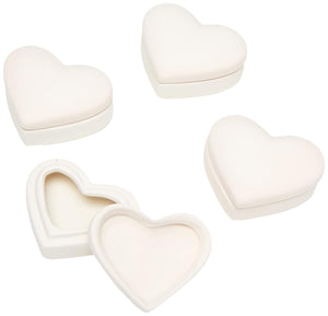 Heart Ceramic Trinket Boxes (Box of 4)