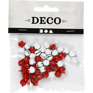 Red & White Mini Bells (25 Pack)