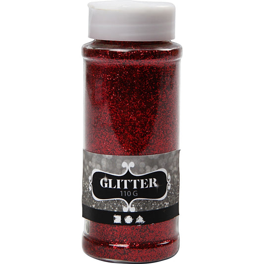 Glitter, Red, 110 g/ 1 tub