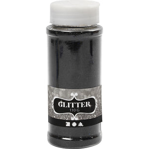 Glitter, Black, 110 g/ 1 tub