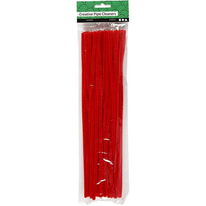 Pipe Cleaners L: 30 cm - Red (50 Pack)