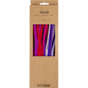 Chenille 30cm - Pink & Purple (Pack of 25)