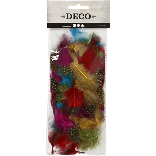 Decorative Guinea Fowl Feathers (100 pieces)