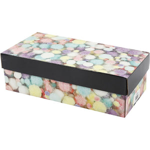 Pompoms 15-40mm - Pastel Colours Glitter (400 Pieces)