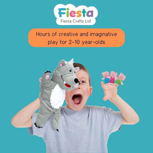 Fiesta Puppets - Big Wolf & 3 Little Pigs