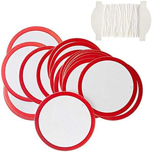 TAGS CIRCLES WHITE/RED