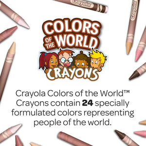 Crayola Colours Of The World Crayons - Skin Tones (24 Pack)