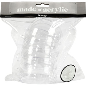 Two-piece open acrylic bauble