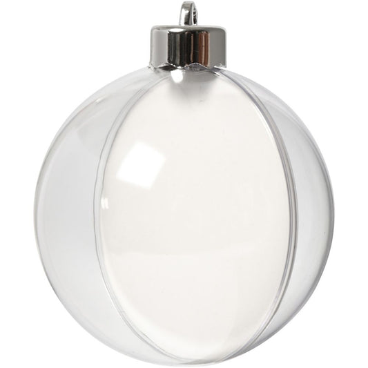 Baubles to Decorate - Transparent 8cm (Pack of 5)