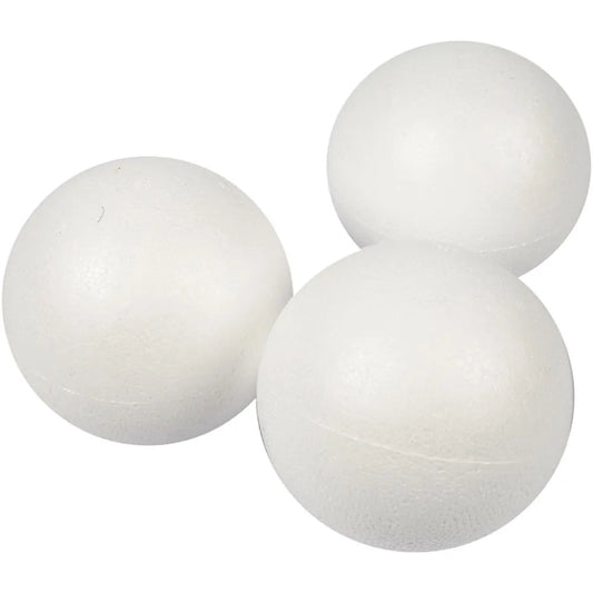 Polystyrene Balls, white, D 8 cm, 25 pc/ 1 pack