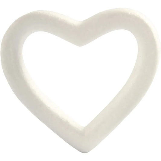 Heart H: 12.5cm D. 2.5cm W: 13.5cm - White