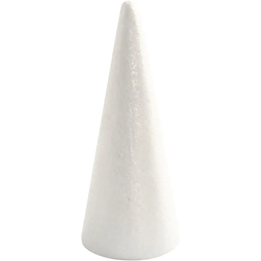 Cone, H: 19.5 cm, D: 7 cm, 1 pc, white