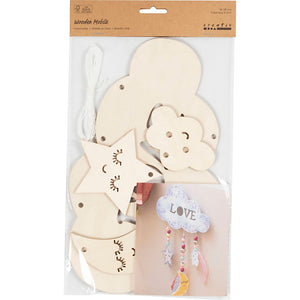Wooden Mobile - Night Sky W:28 cm Thickness 3mm