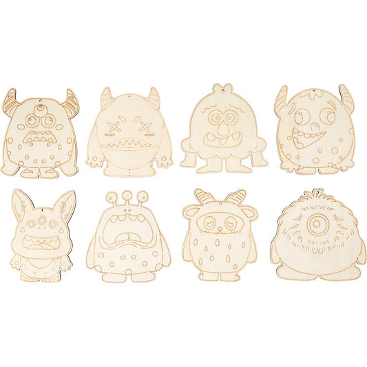 Wooden Figures - Monsters H:124cm Thickness 3mm (24 Pack)