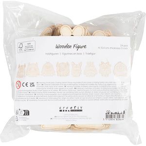 Wooden Figures - Monsters H:124cm Thickness 3mm (24 Pack)