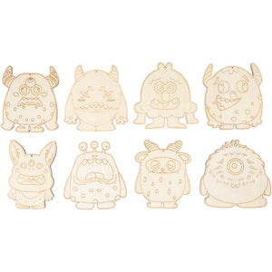 Wooden Figures Monsters H:124cm Thickness 3mm (8 Pack)